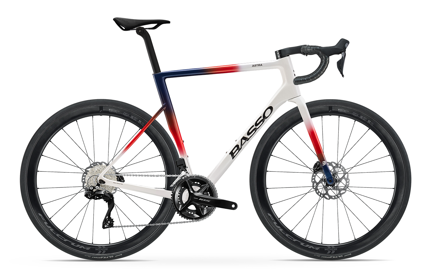 Astra chroma white 105 di2 fulcrum wind Basso Astra carbon road bike