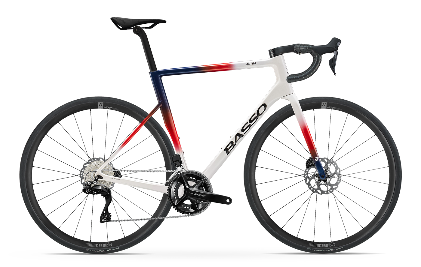 Astra chroma white 105di2 mrlite Basso Astra carbon road bike