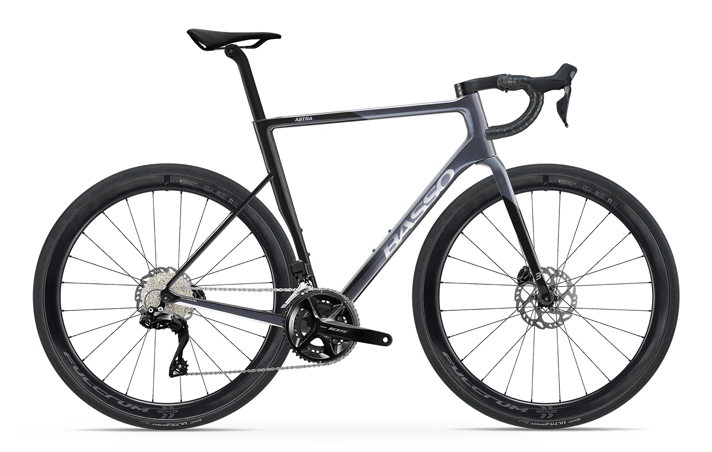 Astra cobalt grey 105di2 fulcrum wind Basso Astra carbon road bike
